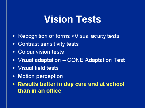3. Basic Vision Tests