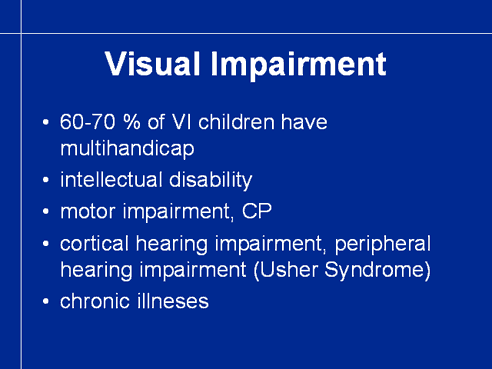 visual impairment in children